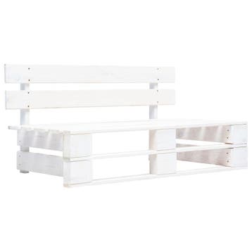 vidaXL Tuinbank pallet hout wit, Verzenden, Nieuw
