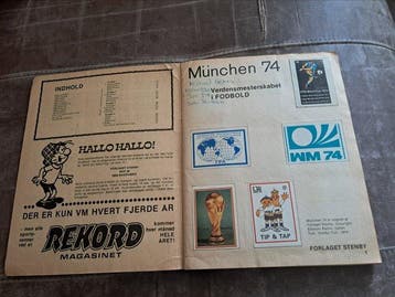 Panini World Cup München 74 - RARE Danish edition - Compleet