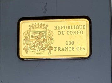 Congo. 100 Francs 2018 Das siebte Gebot  oro .9999 ,1/50