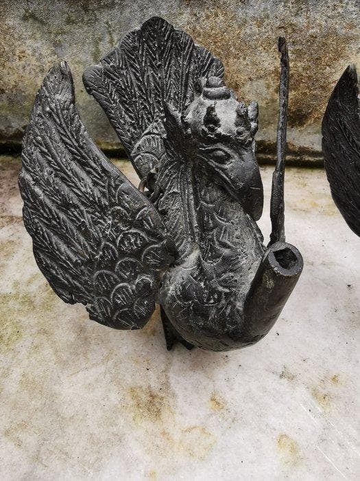 Lampe à huile (2) - Bronze - Lampes à huile Garuda, Antiquités & Art, Art | Art non-occidental