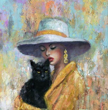 Enric Renè (XX) - La dama y el gato negro