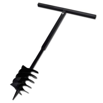 vidaXL Grondboor met handvat en schroefkop 180 mm (zwart), Verzenden