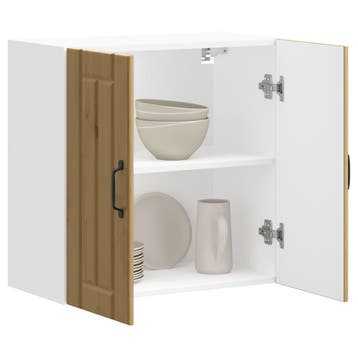 vidaXL Keukenbovenkast Lucca bewerkt hout artisanaal, Huis en Inrichting, Kasten | Overige, Verzenden, Nieuw