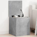 vidaXL Opbergbox 40x42x46 cm bewerkt hout betongrijs, Verzenden