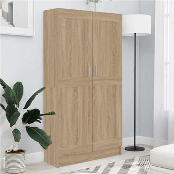 vidaXL Boekenkast 82,5x30,5x150 cm bewerkt hout sonoma, Huis en Inrichting, Kasten | Boekenkasten, Verzenden, Nieuw