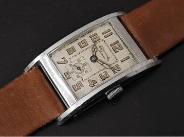 CHRONOMÉTRE LUSINA - Art Deco - Fixed lugs - Big size -, Nieuw