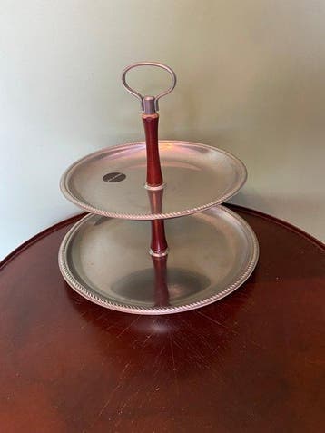 Alessi - Dessertservies - Staal, Hout - 2-laags