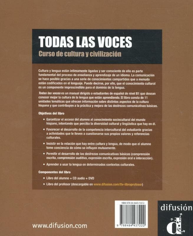 B1 / Todas las voces B1 - Libro del alumno + DVD / Libro del, Livres, Politique & Société, Envoi