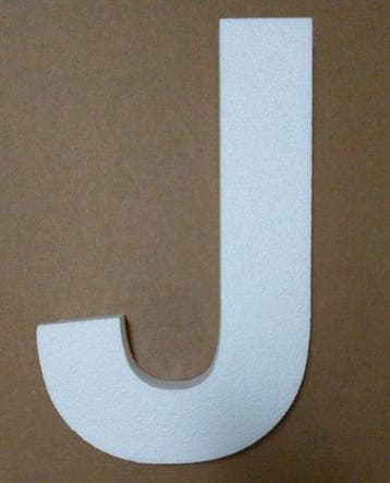 Alfabet Styropor Piepschuim letter J Smaller lettertype, Nieuw