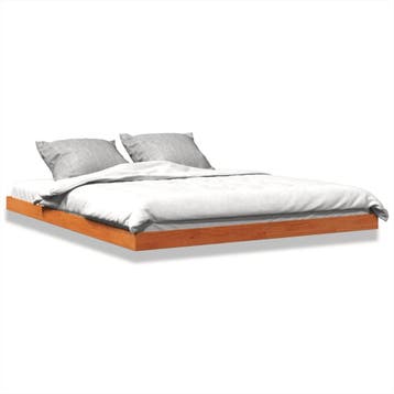 grenen bed 150x200 | Retour deal | Slaap voordelig, Bruin, Verzenden, Tweepersoons, Zo goed als nieuw