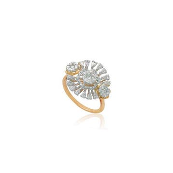 Ring - 14 karaat Roségoud - 0.96ct. tw. Diamant (Natuurlijk)