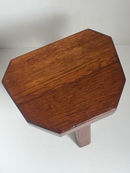 Kruk - Eik - Achtkantige kruk, Antiquités & Art, Art | Objets design