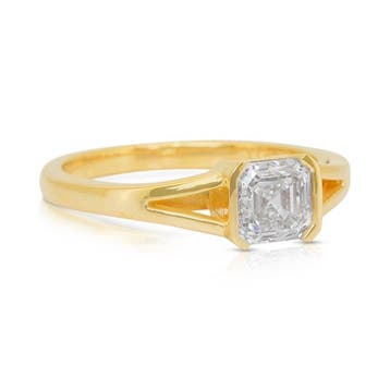 Bague - 18 carats Or jaune - 1.00ct. tw. Diamant (Naturelle), Bijoux, Sacs & Beauté