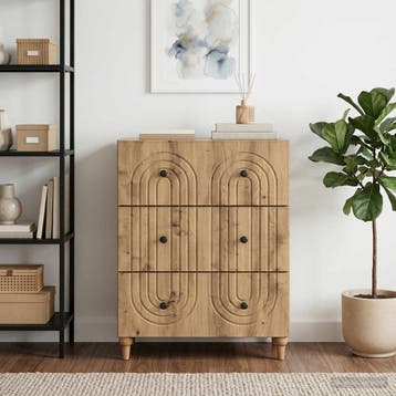 vidaXL Ladekast 66 x 34,5 x 90 cm Bewerkt hout Artisanaal, Verzenden, Nieuw