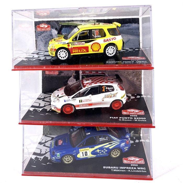 1:43 - Modelauto (3) - 3 Rallye Monte-Carlo Cars Colection, Hobby en Vrije tijd, Modelauto's | 1:5 tot 1:12