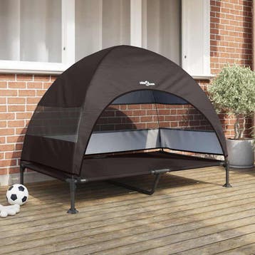 vidaXL Verheven Hondenbed 127 x 81 x 108 cm Stof en Staal, Verzenden, Nieuw