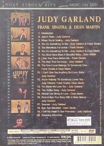 Judy Garland, Frank Sinatra & Dean Martin - Most Famous, Verzenden, Zo goed als nieuw