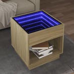vidaXL Salontafel met Infinity LED 50x50x50 cm sonoma, Verzenden, Nieuw