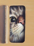 Gala - Cat in a box animal painting - FRAGILE, Antiek en Kunst