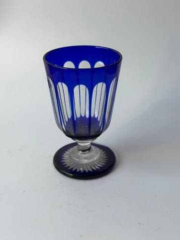 Saint Louis - Vase - Cristal - overlay bleu