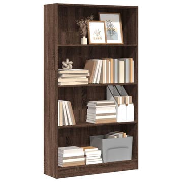 vidaXL Boekenkast 80x24x143 cm bewerkt hout bruin, Verzenden