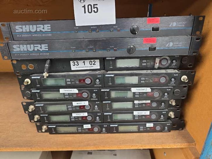 Audio toebehoren (8x) SHURE EC4, SLX4, Elektronische apparatuur, Overige elektronische apparatuur, Ophalen