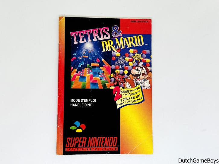 Super Nintendo / SNes - Tetris & Dr. Mario - FAH - Manual, Games en Spelcomputers, Games | Nintendo NES, Gebruikt, Verzenden
