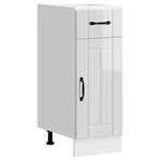 vidaXL Onderkast Lucca bewerkt hout hoogglans wit, Verzenden, Nieuw