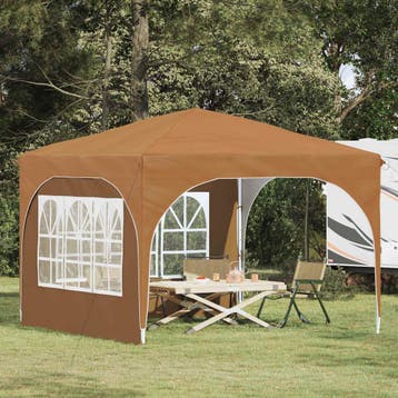 vidaXL Pop-up Feesttent 290 x 290 x 245 cm Beige, Verzenden