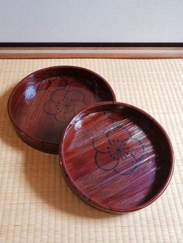 Plateau - Plateaux de service empilables en laque shunkei