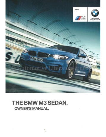 2015 BMW M3 SEDAN INSTRUCTIEBOEKJE ENGELS (USA)