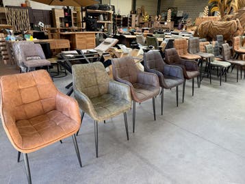 Lucille eetkamerstoel, vijf kleuren (nieuw, outlet), Nieuw, Stof