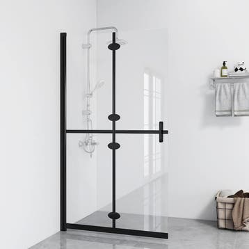 vidaXL Inloopdouchewand inklapbaar 100x190 cm ESG-glas, Verzenden, Nieuw