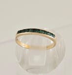 Zonder minimumprijs - Ring - 14 karaat Geel goud - Smaragden, Nieuw