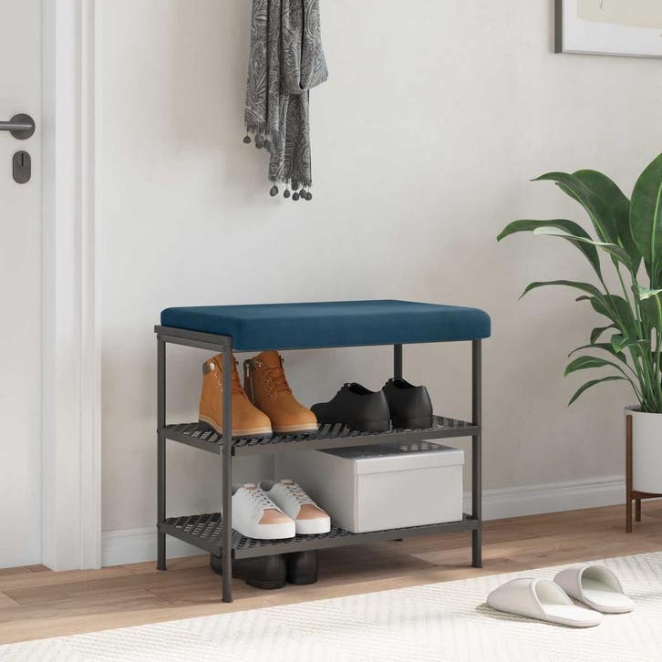 vidaXL Bankkussen fluweel Blauw Diepte 35 cm, Huis en Inrichting, Woonaccessoires | Kussens, Nieuw, Verzenden