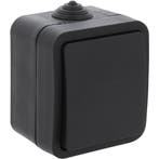 Q-LINK 1-voudige wisselschakelaar IP54 mat zwart 230V, Verzenden, Nieuw