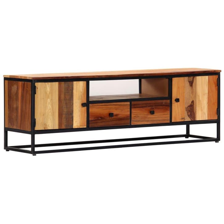 vidaXL Tv-meubel 120x30x40 cm massief gerecycled hout en, Huis en Inrichting, Kasten |Televisiemeubels, Nieuw, Verzenden