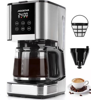 Koffiezetapparaat - filterkoffie - Glazen pot - RVS, Verzenden, Nieuw