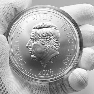 Niue. 10 Dollars 2026 – Czech Lion – 5 oz Silver – 10