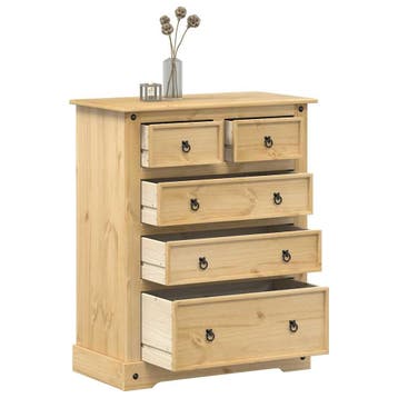 vidaXL Ladekast Corona 92x48x114 cm massief grenenhout, Verzenden