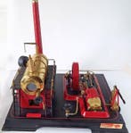 Moteur à vapeur - Wilesco - Laiton doré - 1990