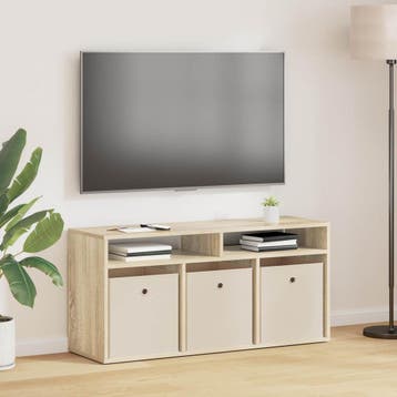 vidaXL Laagkast met lade Sonoma Eik 102 x 32 x 48,5 cm, Huis en Inrichting, Verzenden, Nieuw