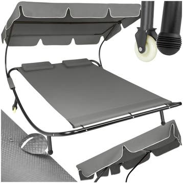 Ligbed voor 2 personen - zwart / grijs, Jardin & Terrasse, Ensembles de jardin, Verzenden