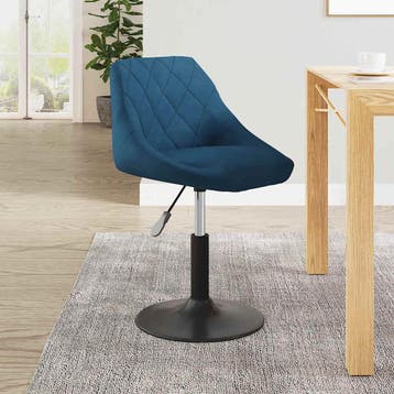 vidaXL Eetkamerstoel fluweel blauw, Verzenden, Nieuw