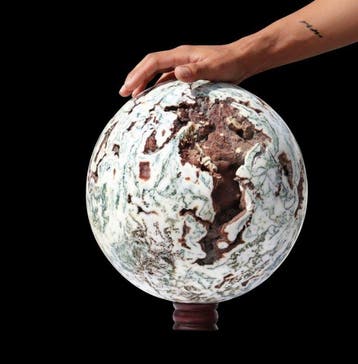 Grote 24,3 kg Tree Agate Bol - 28 cm Geode-bal - India Bol -
