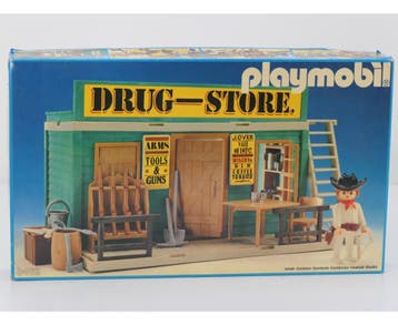 Playmobil 3462 Western Drug Store Bijna compleet OVP #9952, Ophalen of Verzenden, Gebruikt