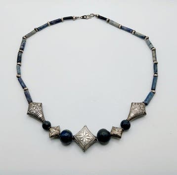 Zilver, Lapis Lazuli - Nepal - 20e eeuw, Antiek en Kunst