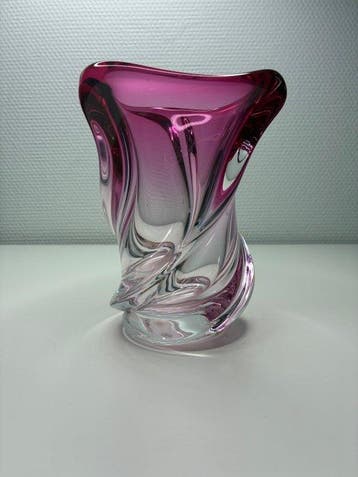 Val Saint Lambert - René Delvenne - Vaas - Conque - Kristal, Antiquités & Art, Antiquités | Verre & Cristal