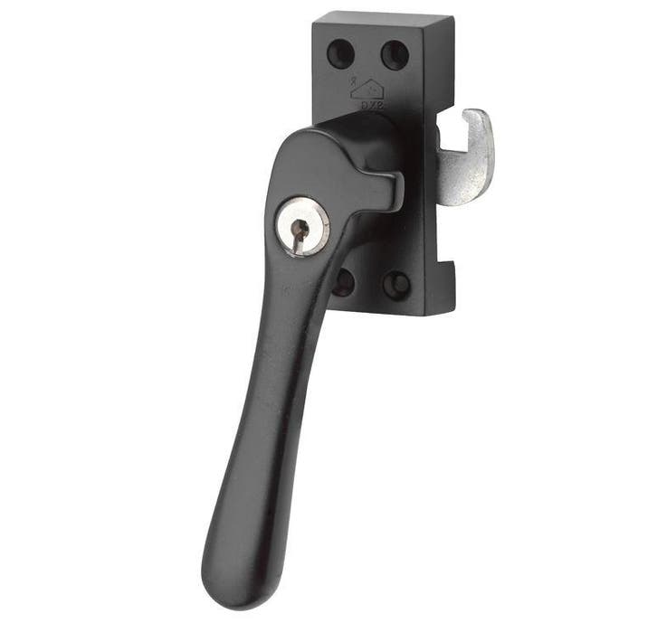 SKG Raamsluiting Met sluitplaat links Linea mat zwart, Doe-het-zelf en Bouw, Overige Doe-Het-Zelf en Bouw, Nieuw