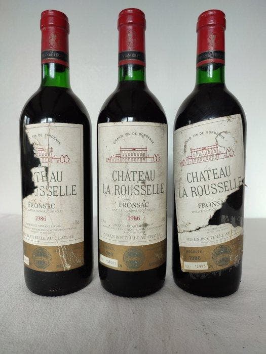 1986 Chateau la Rousselle x3 & 1975 Grand Listrac x2 -, Collections, Vins